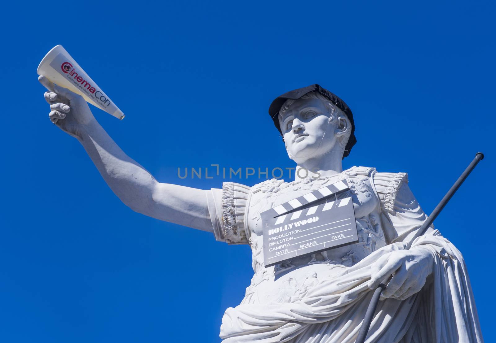 LAS VEGAS - MARCH 25: A dressed-up statue of David at the CinemaCon, the official convention of the National Association of Theatre Owners, at Caesars Palace on March 25, 2014 in Las Vegas , Nevada