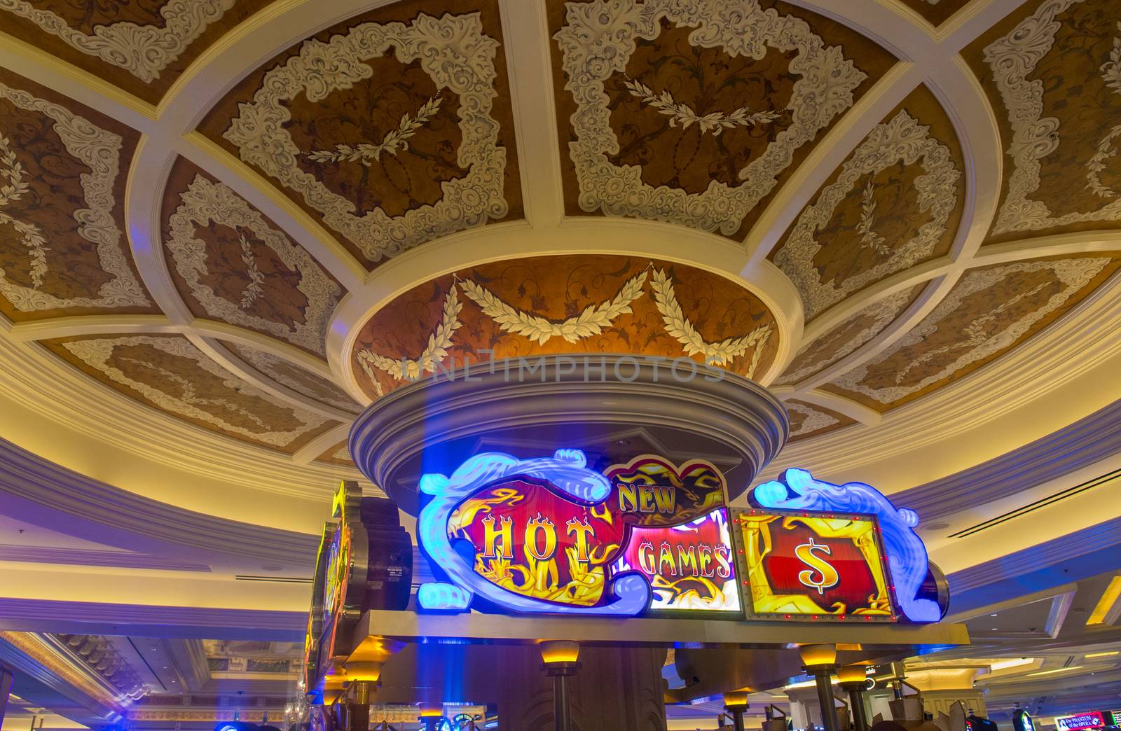 LAS VEGAS - APRIL 05 : The interior of the Venetian hotel & Casino in Las Vegas on April 05, 2014. With more than 4000 suites it's one of the most famous hotels in the world.