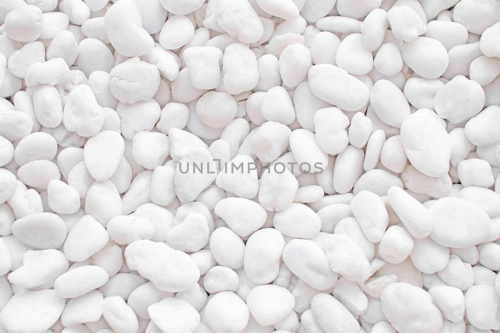 Small naturally white rock pebbles.