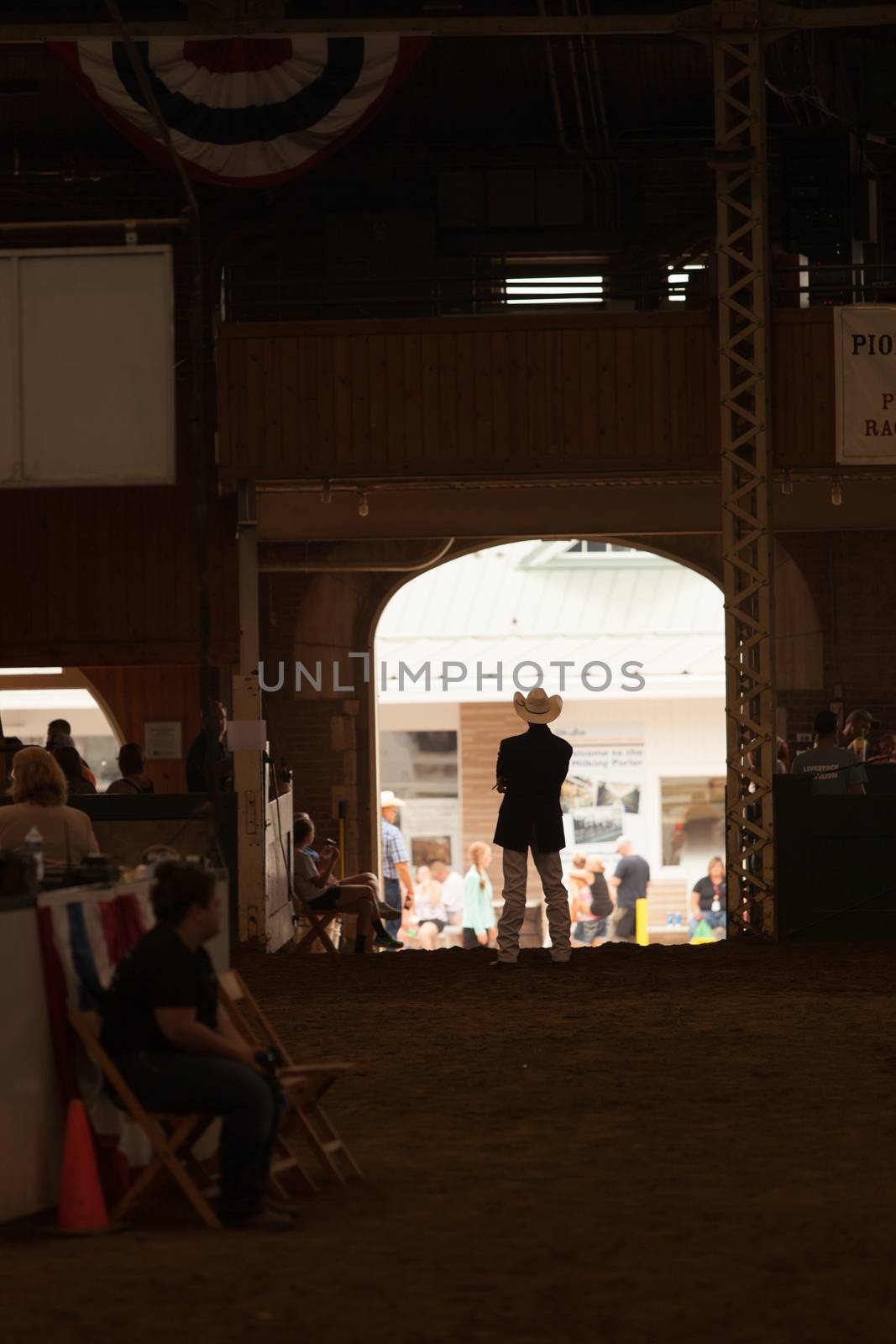 Waiting for livestock at fair by Creatista