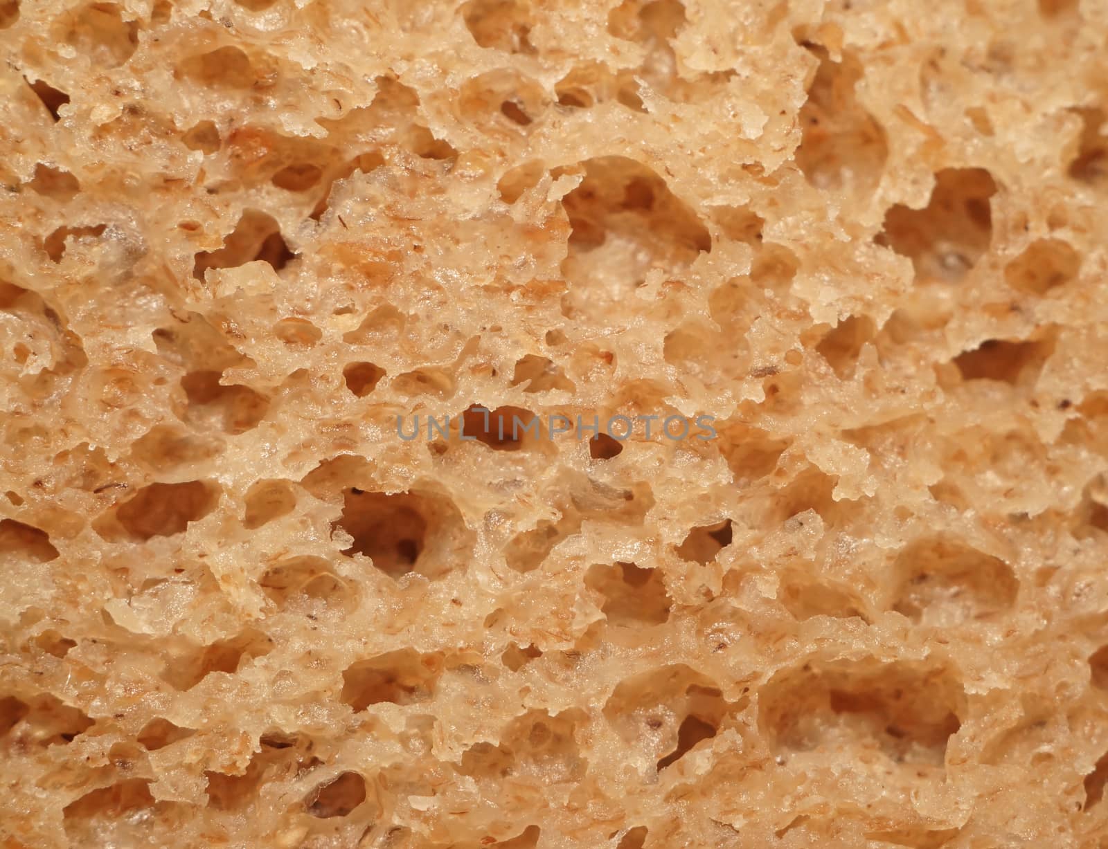 Texture of rye bread - macro                               