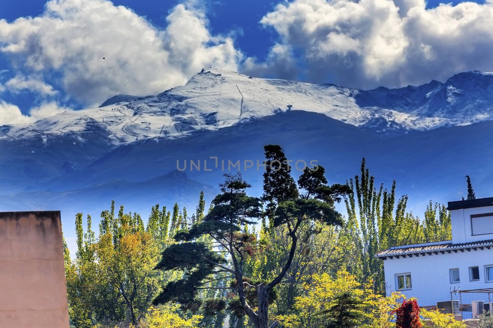 Sierra Nevada Mountains Ski Area Garden Granada Andalusia Spain  