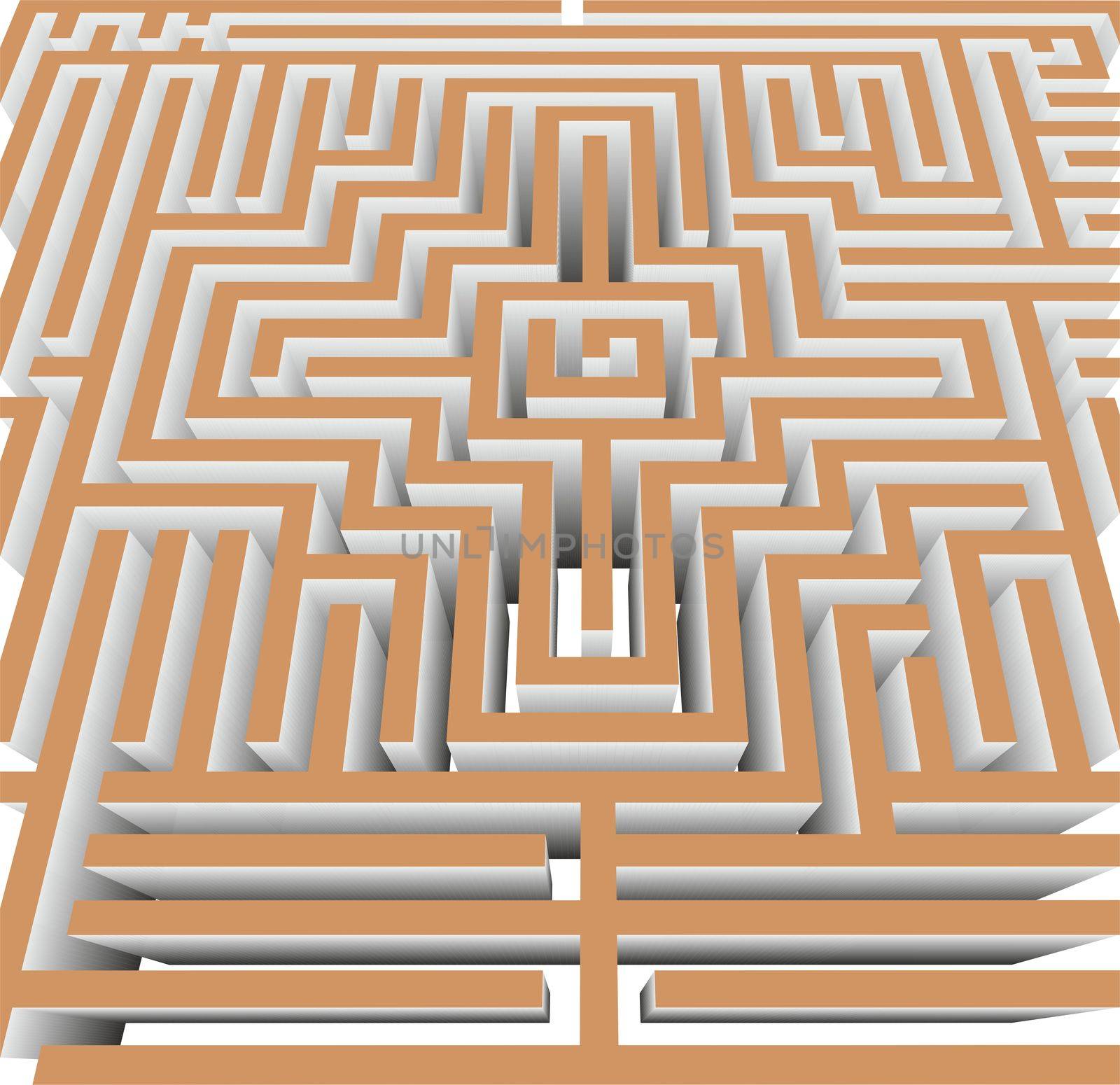 Illustration of a maze and labyrinth