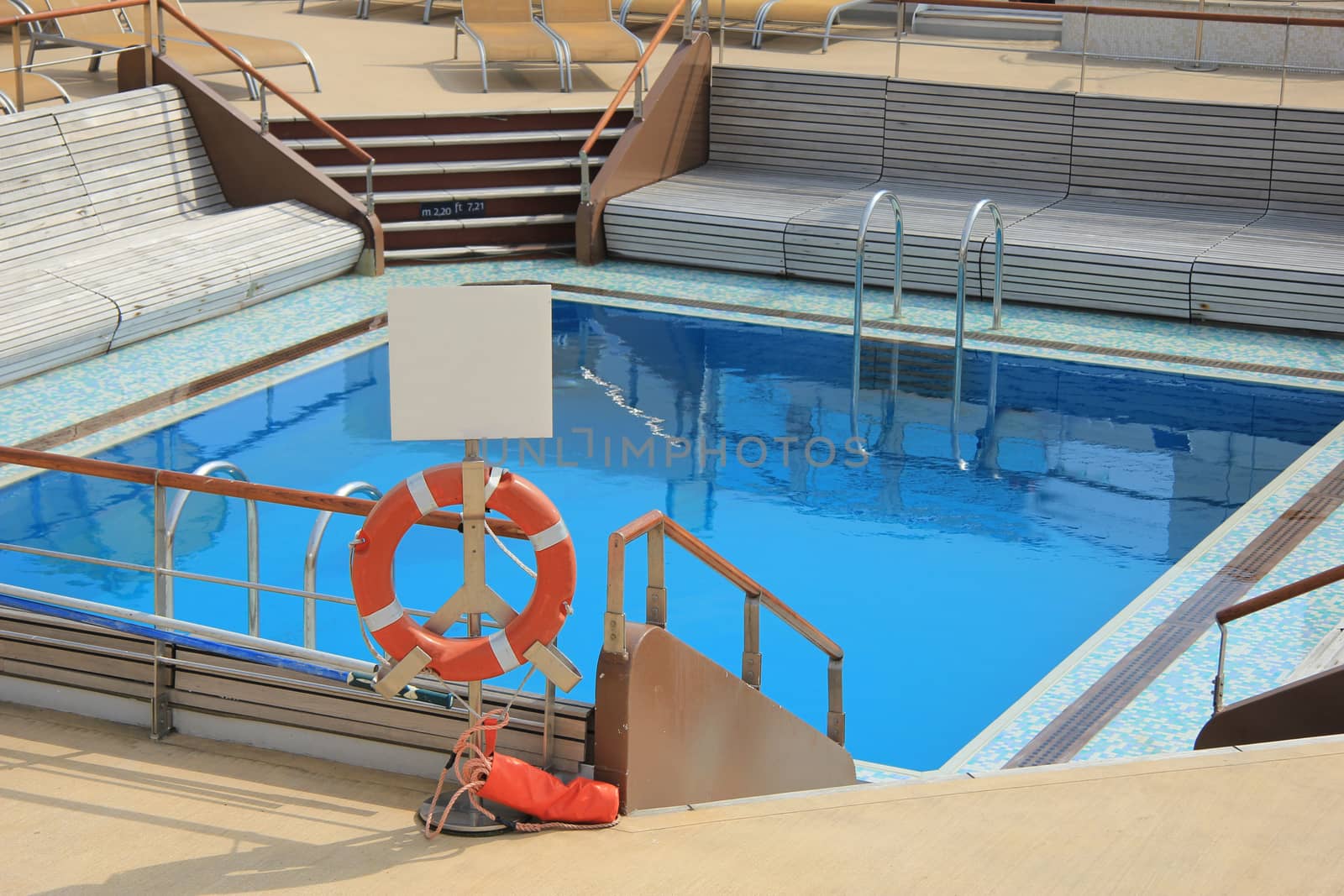 Swimming pool area at a cruise ship