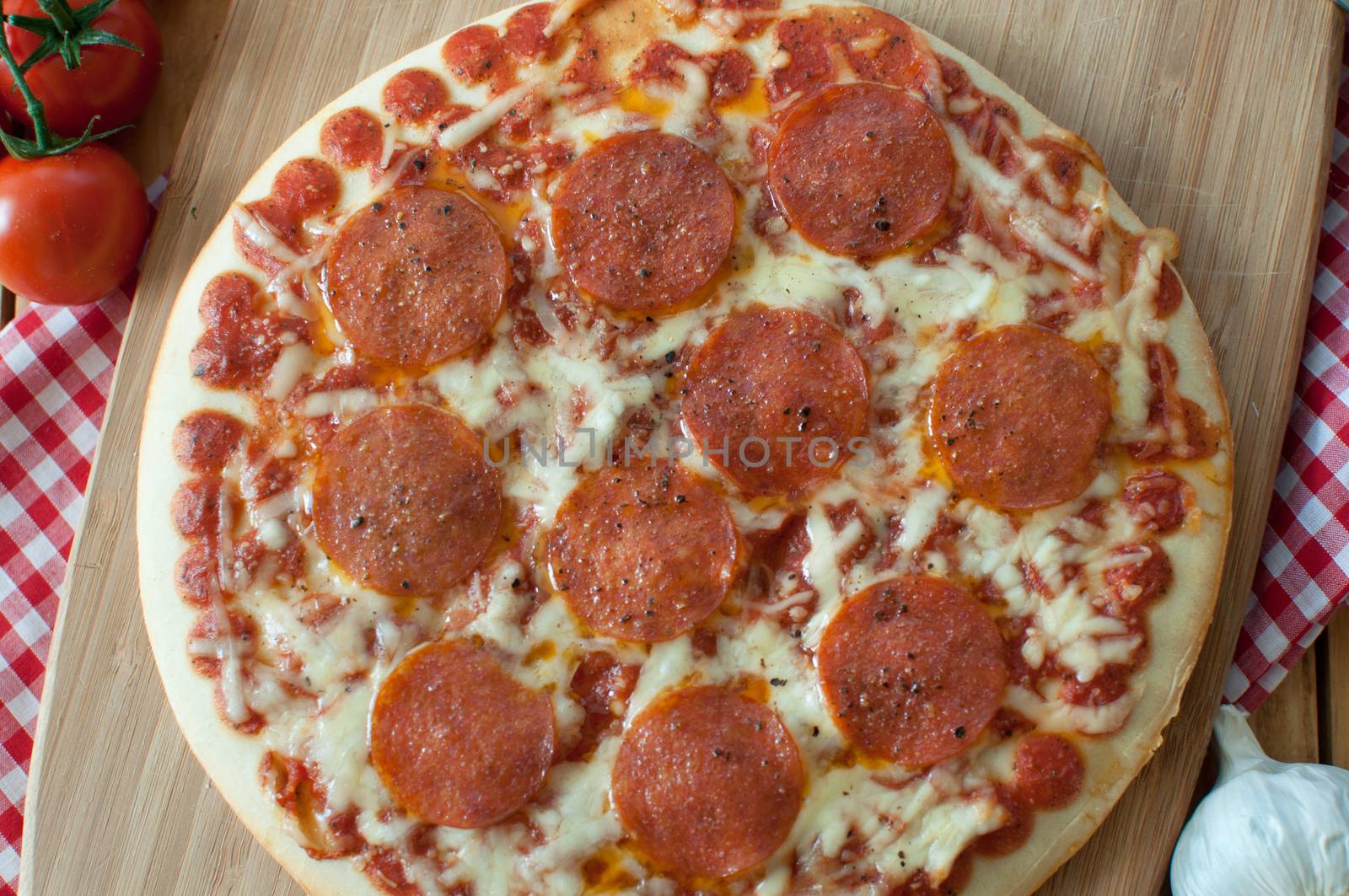 Delicious Italian pizza with mozzarella cheese 