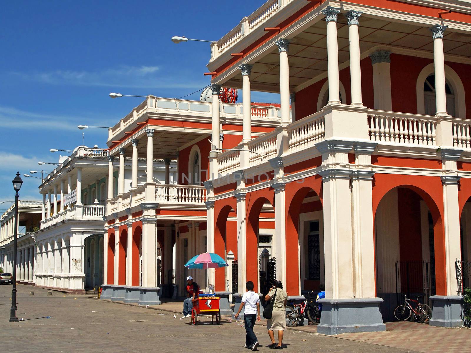 GRANADA, NICARAGUA - NOVEMBER 11, 2007: Characteristic scenery of the historic district of Granada on November 11, 2007 in Nicaragua.