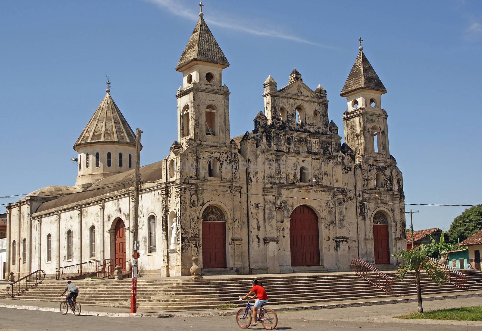 GRANADA, NICARAGUA - NOVEMBER 11, 2007: Panorama of Church Guadalupe on November 11, 2007 in Granada, Nicaragua.