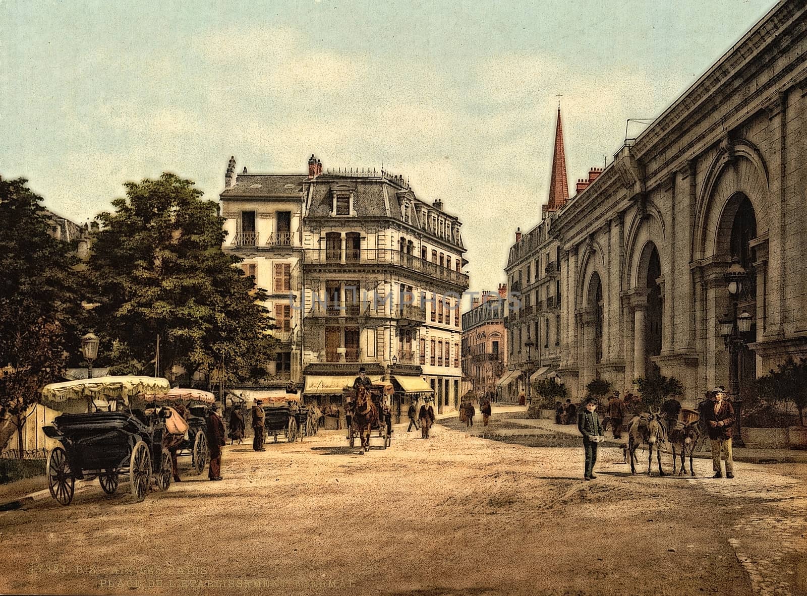 Place de l'etablissement thermal, Aix, France,