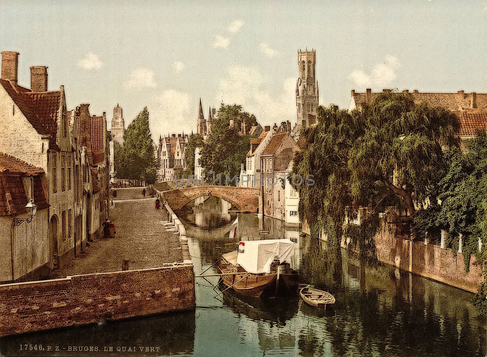 Quai vert, Bruges, Belgium,