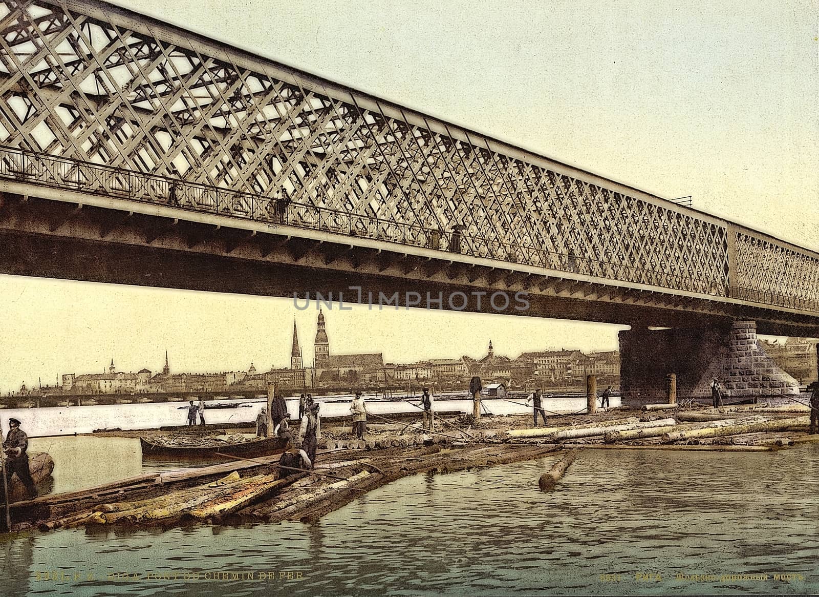 Railway bridge, Riga, Latvia,