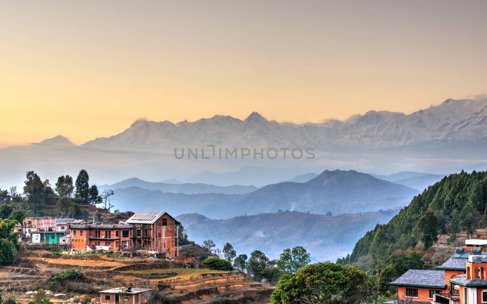 Bandipur village in Nepal, HDR photography