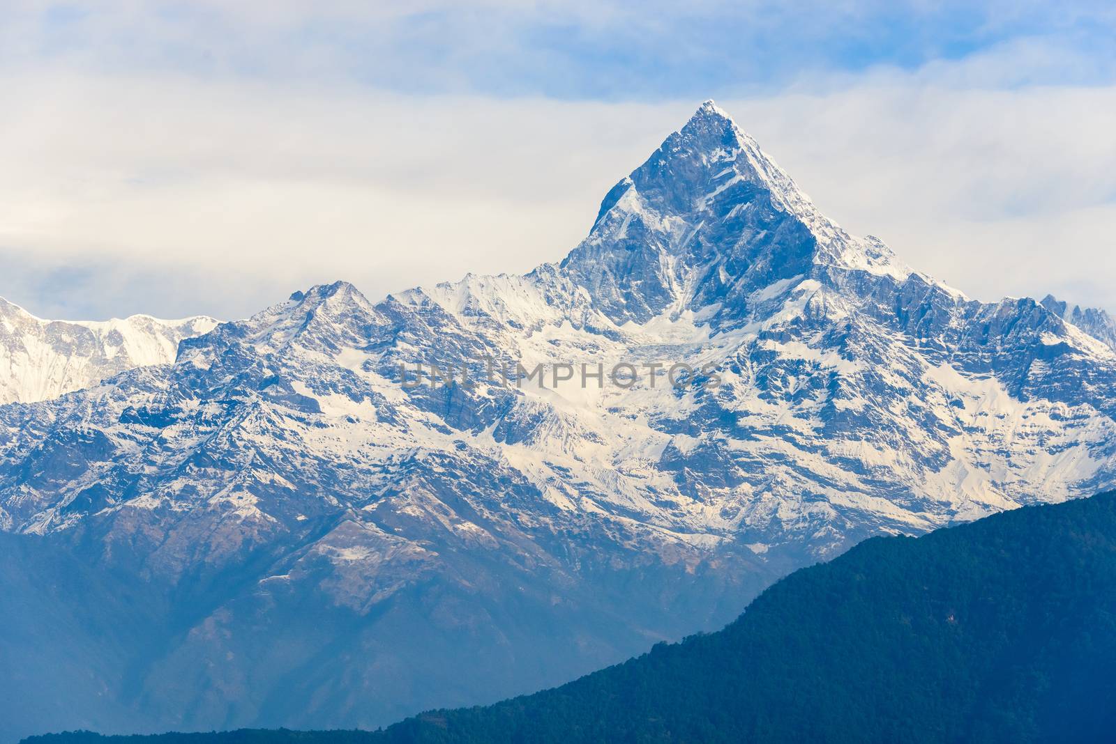 The Machhapuchhre also called Fish Tail in the Annapurna region is said to be the place where god Shiva lives, Nepal