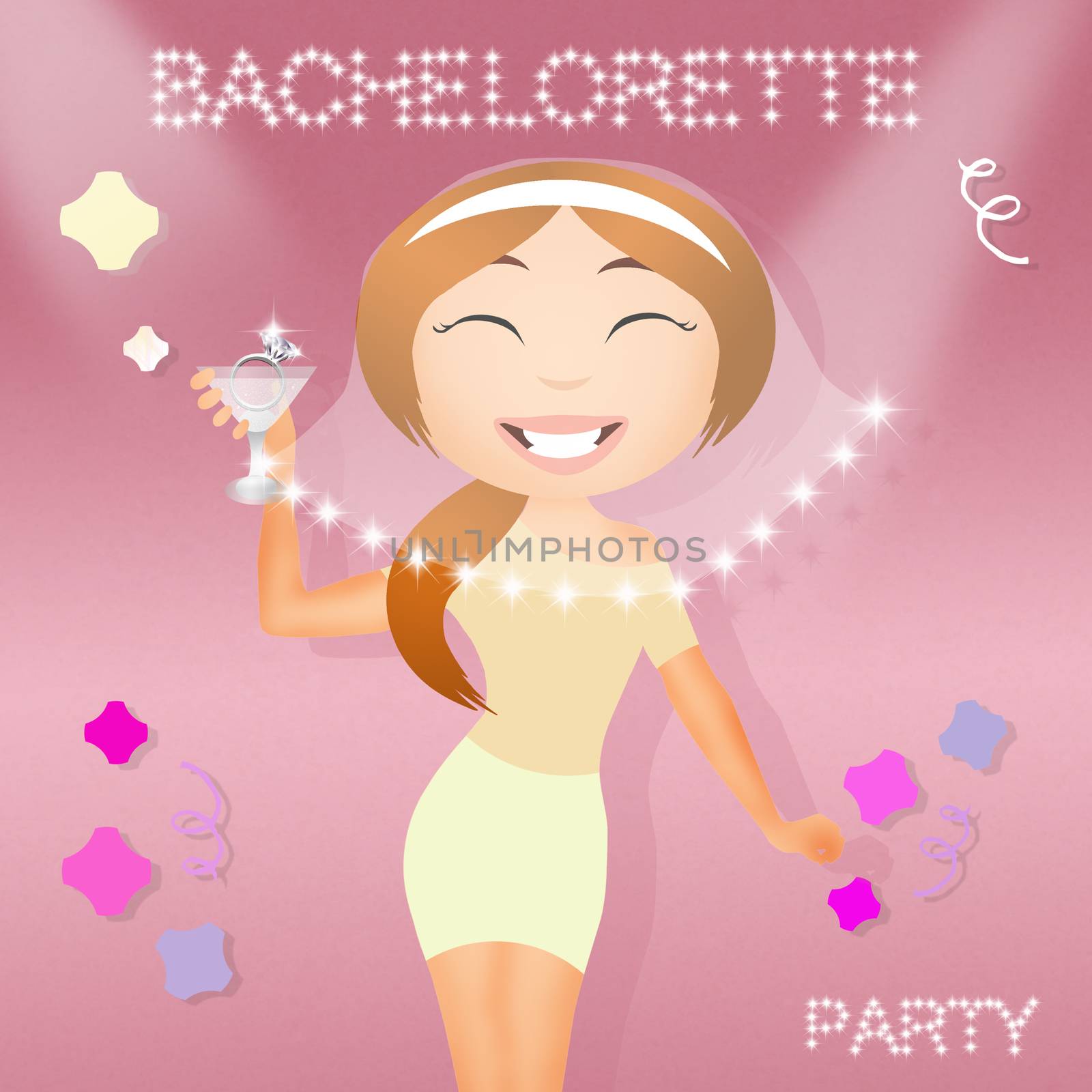 illustration of Bachelorette party