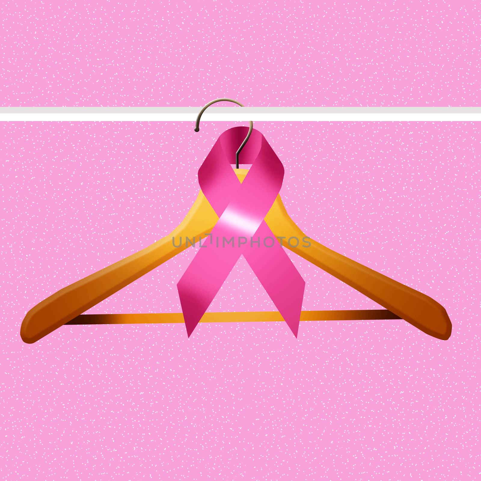 illustration of Breast cancer ribbon