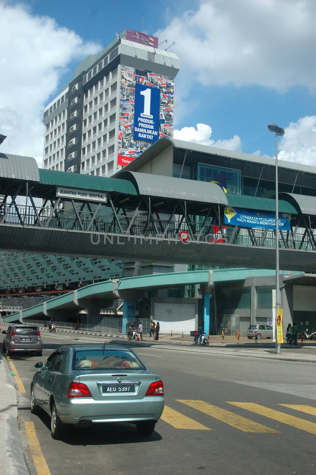 Kuala Lumpur, Malaysia - June 8, 2013: Road traffic at Kuala Lumpur city, Malaysia.