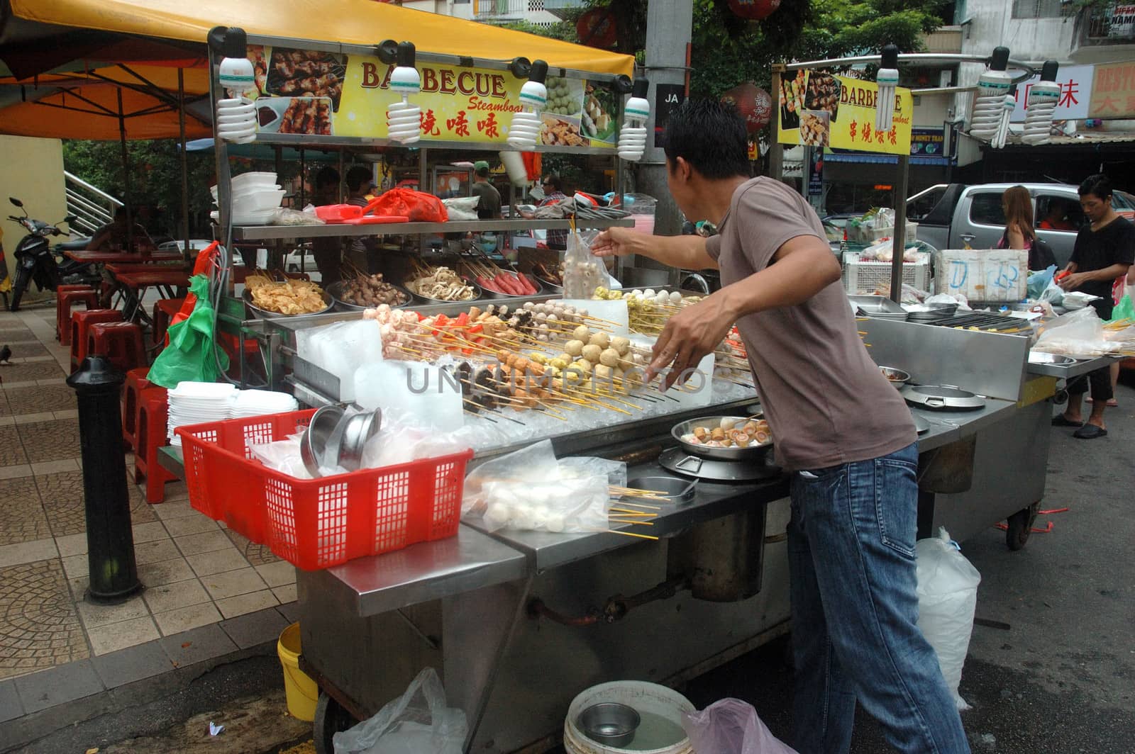 Kuala Lumpur, Malaysia - June 8, 2013: Flea market at Alor street, Malaysia.