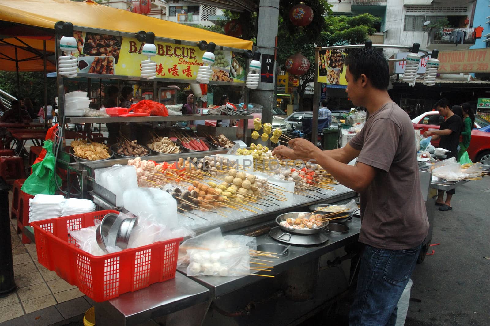 Kuala Lumpur, Malaysia - June 8, 2013: Flea market at Alor street, Malaysia.