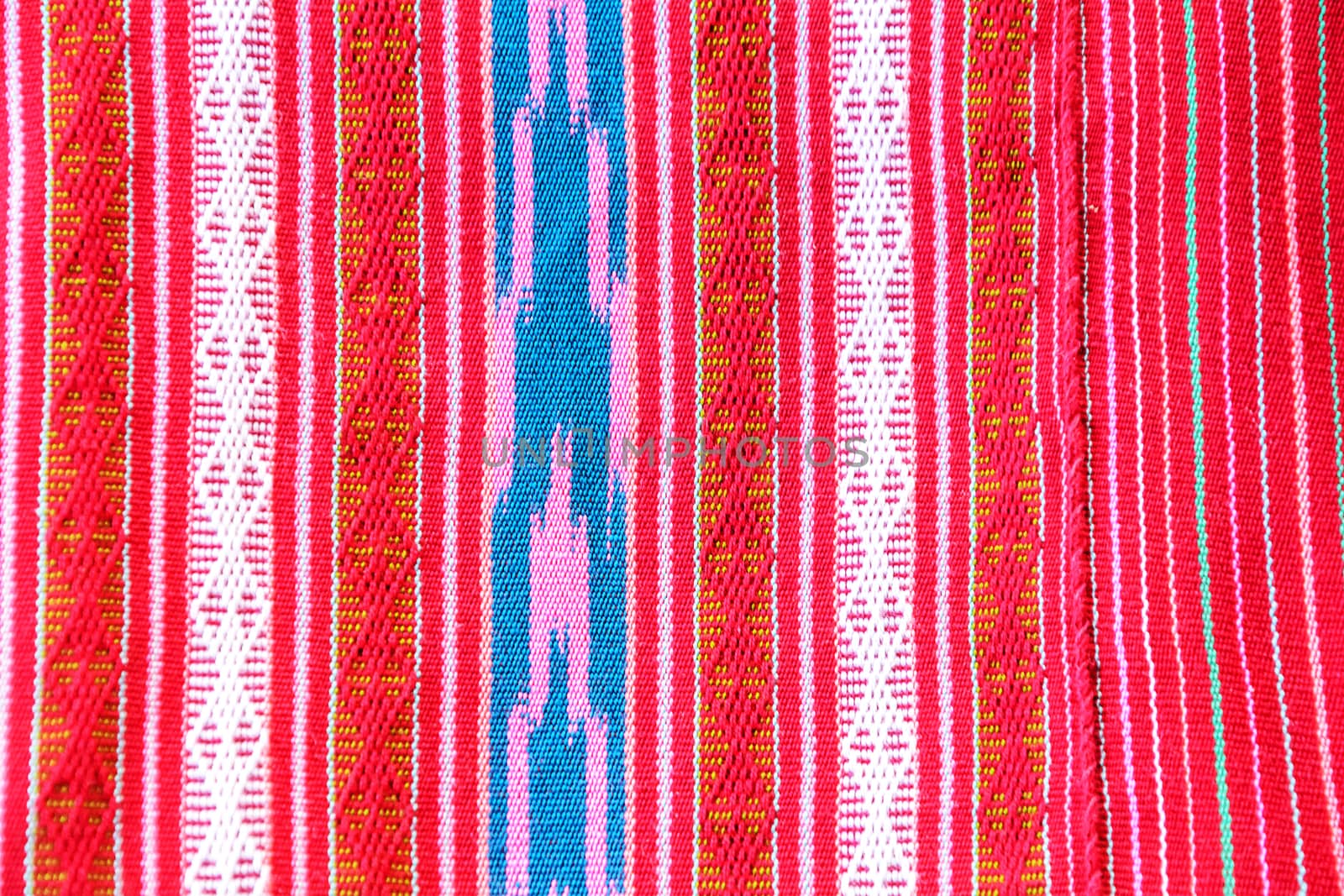 Detail of hand woven cotton fabric texture 