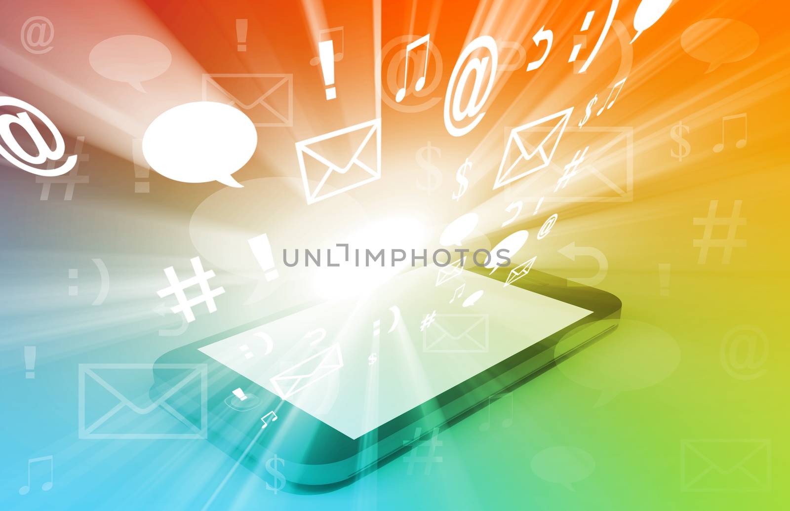 Concept of Social Media Sharing Digital Content