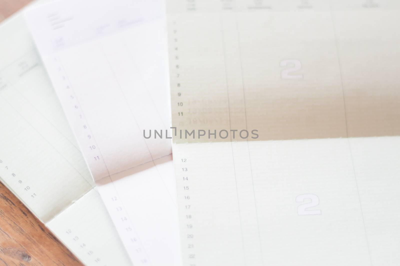 Three of bank account passbooks, stock photo