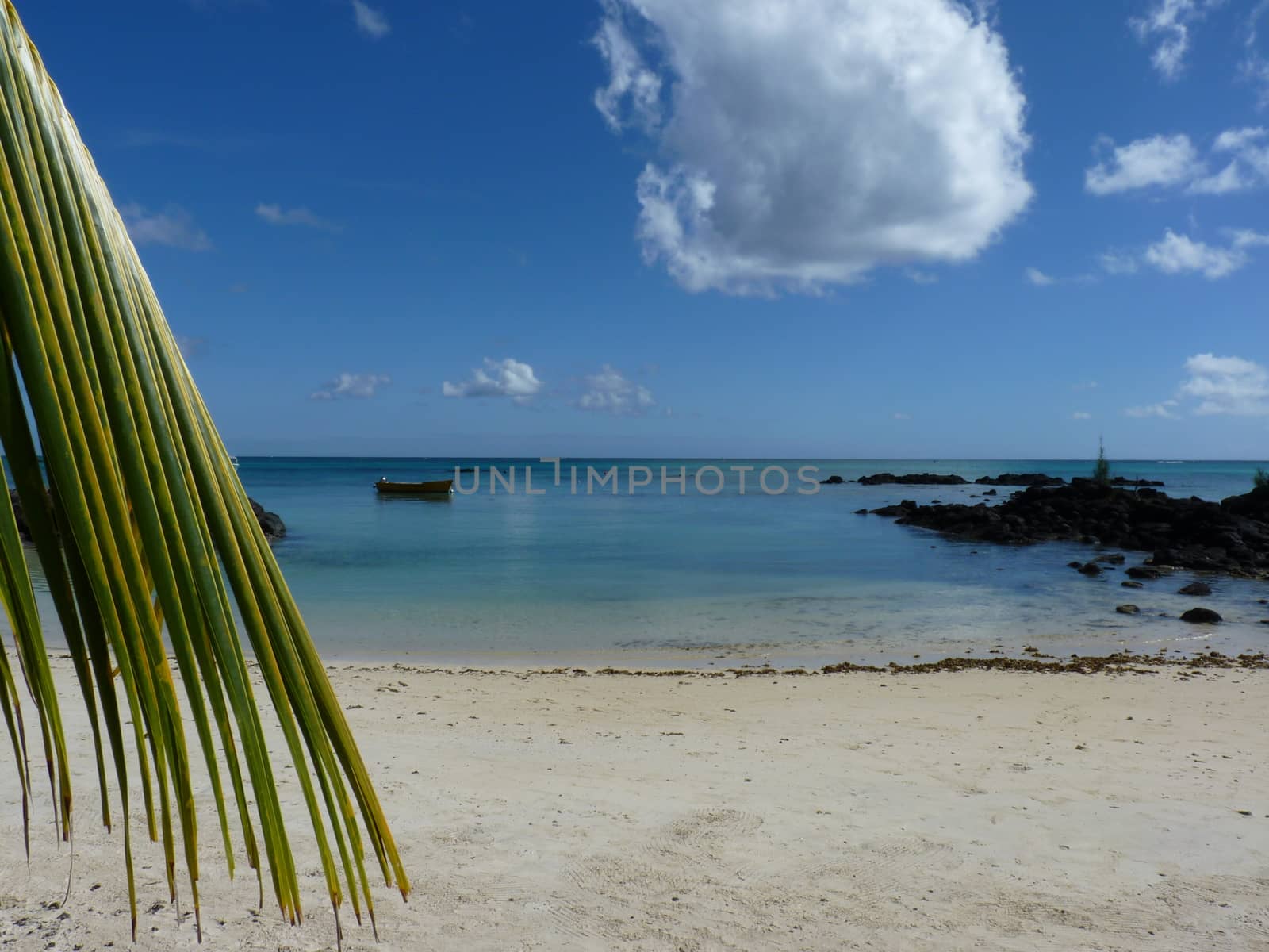 Beach Of Grand Baie, North Of Mauritius Island