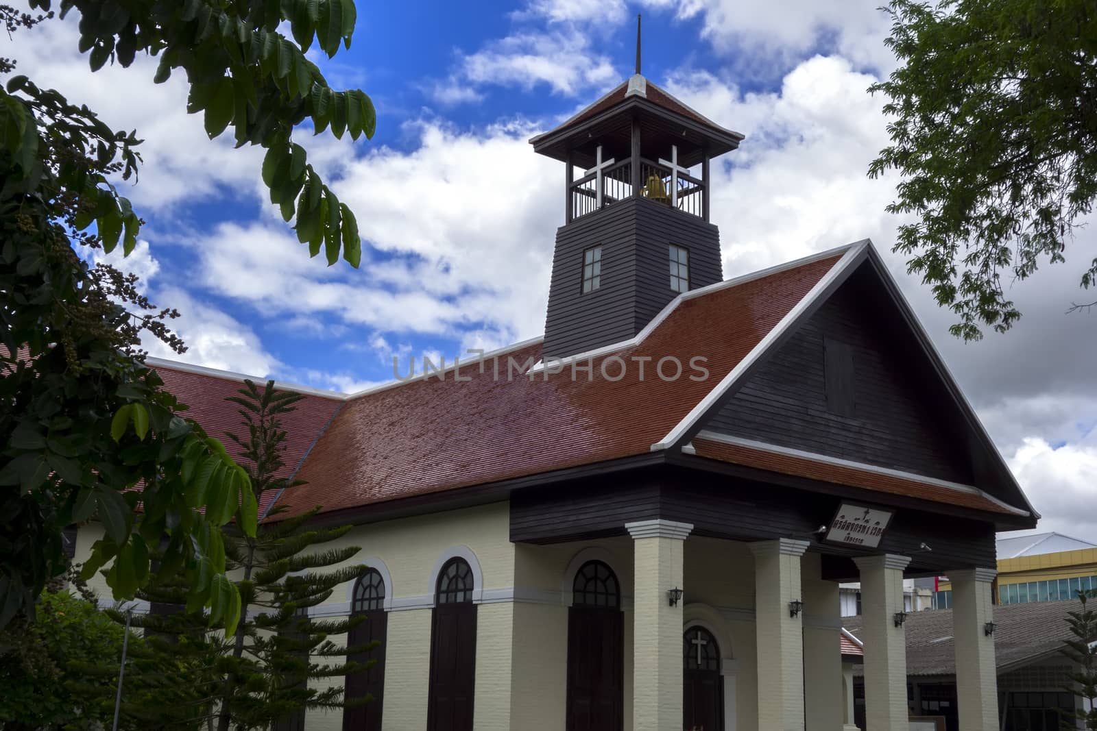 Christian Church in Chiang Rai City, Northern Thailand. 1914.