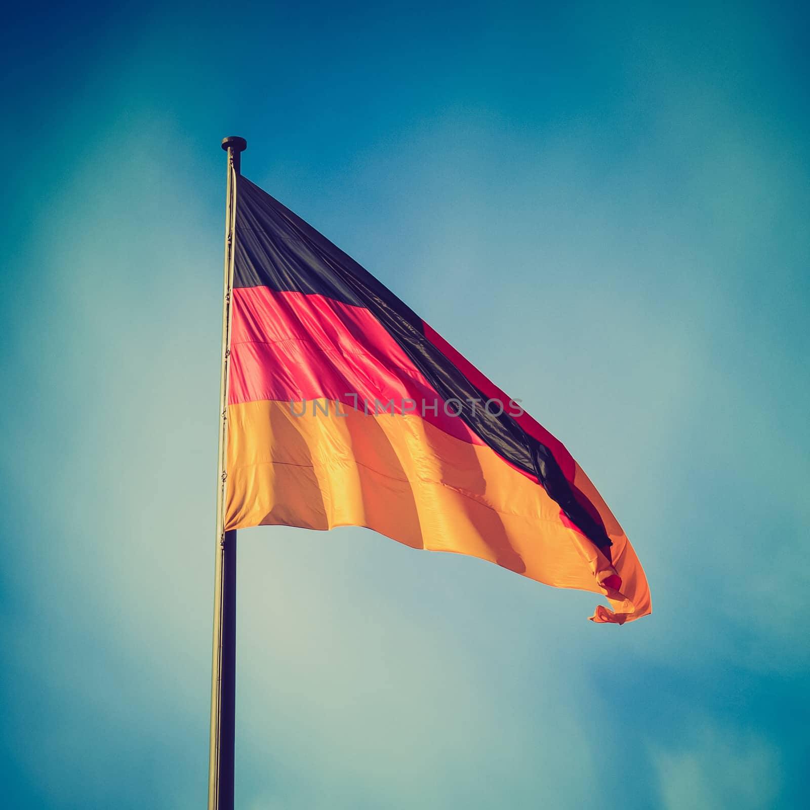 Vintage retro looking The national German flag of Germany (DE)