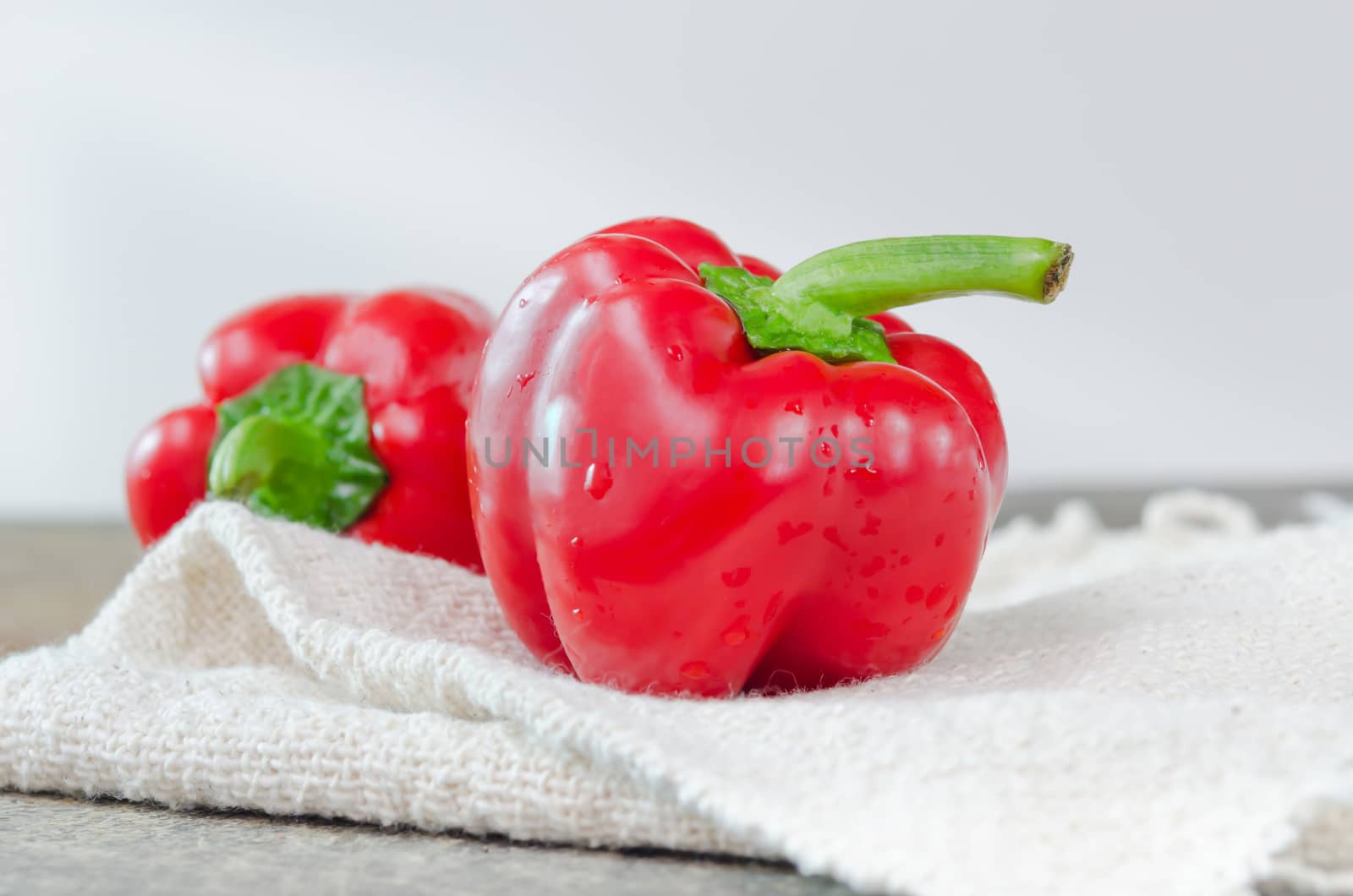 red bell peppers , fresh  organic vegetable 