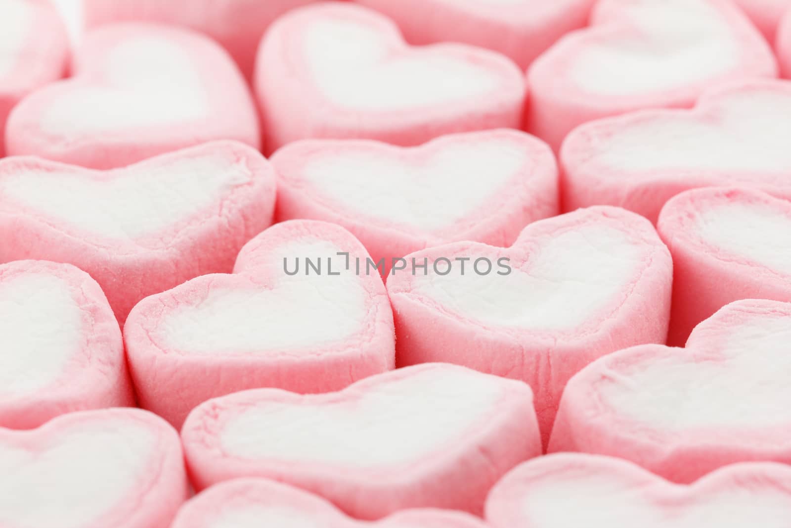 Heart shape marshmallow background by vitawin