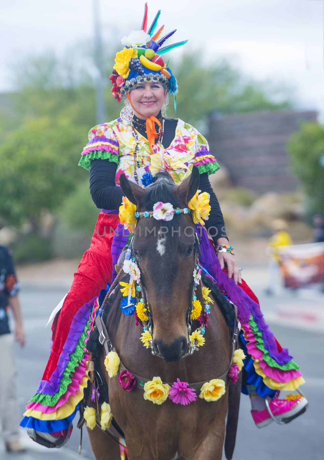 HENDERSON , NEVADA - APRIL 26 : A Participant at the henderson heritage festival held in Henderson Nevada on April 26 2014 ,the annual festival celebrates the heritage of Henderson Nevada