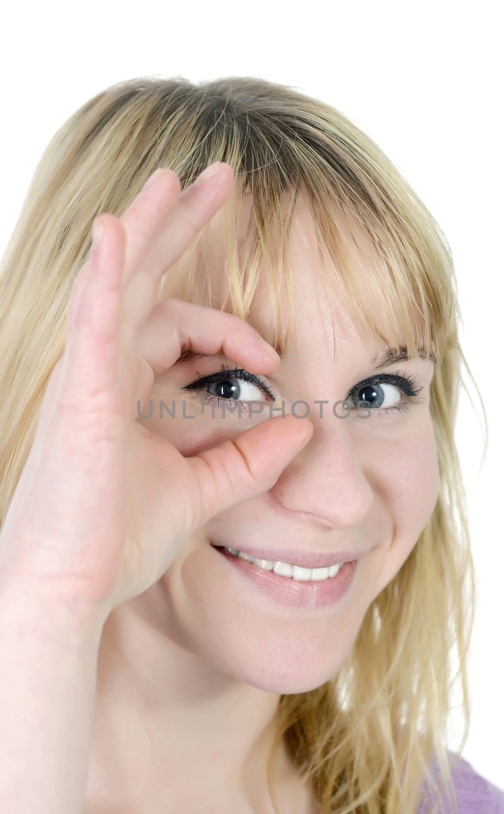 young women showing loophole