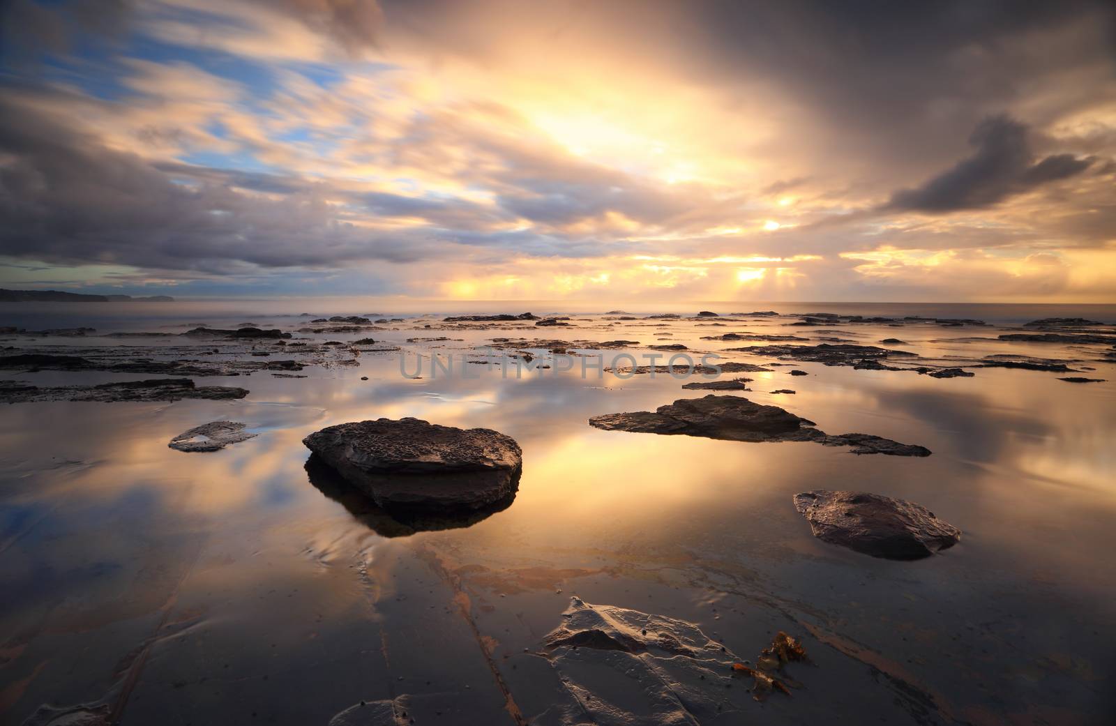 Sunrise and reflections at Collaroy Sydney Australia