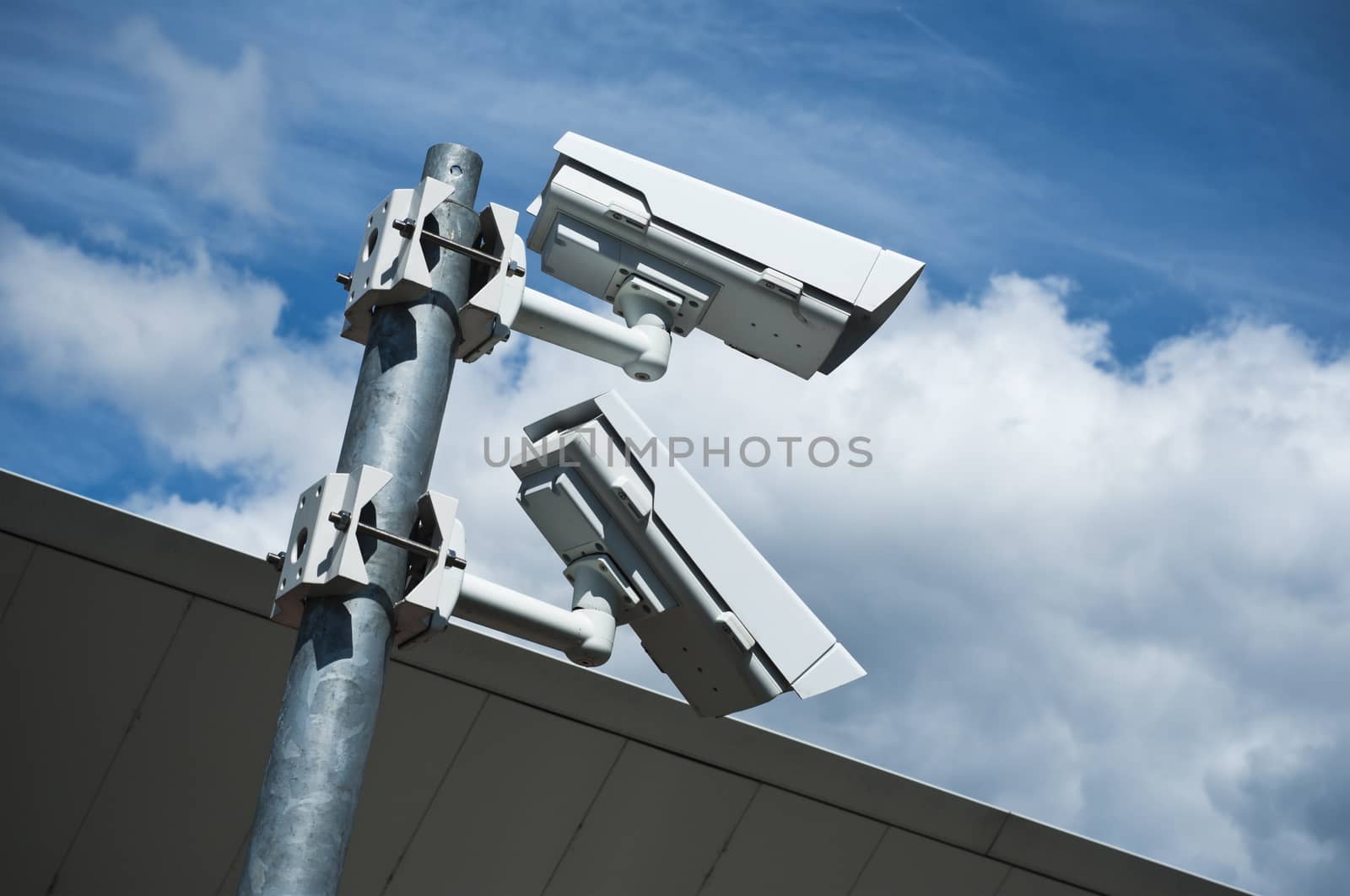 electronic security video camera  of surveillance