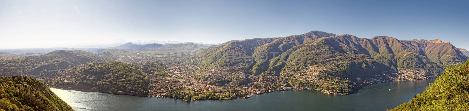 Panorama of Como from a platform of the review in Brunate