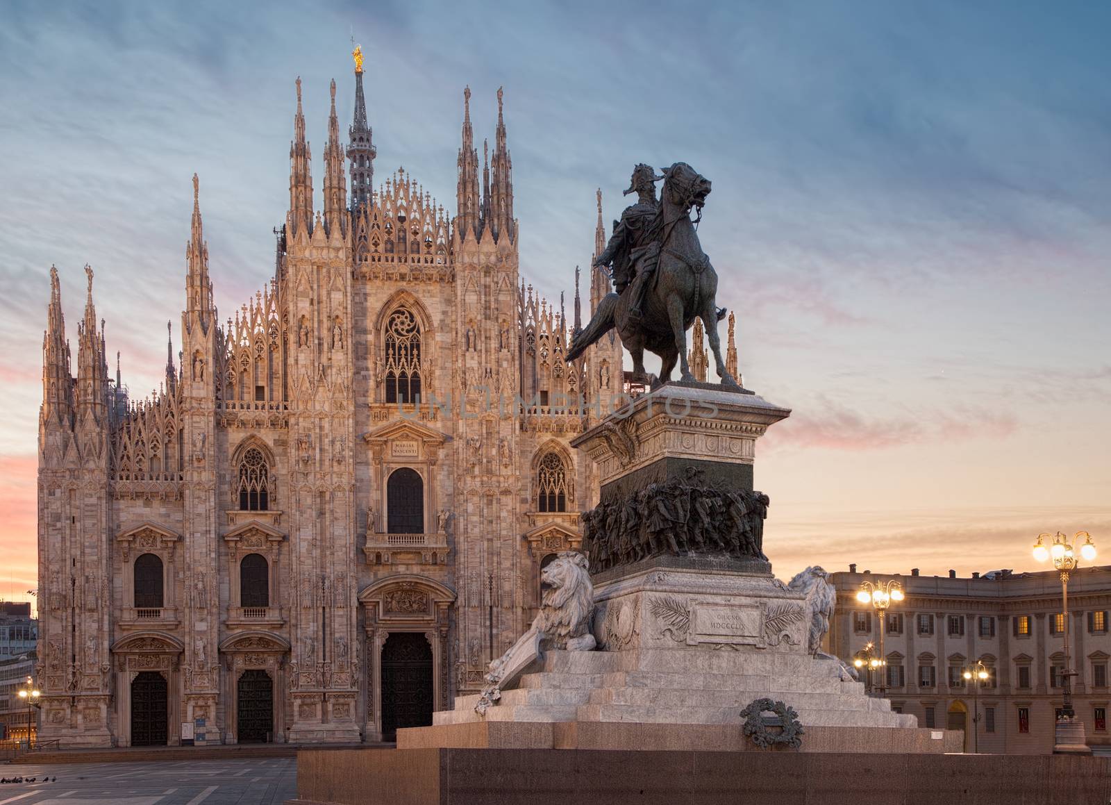 Milan Cathedral with Vittorio Emanuele II