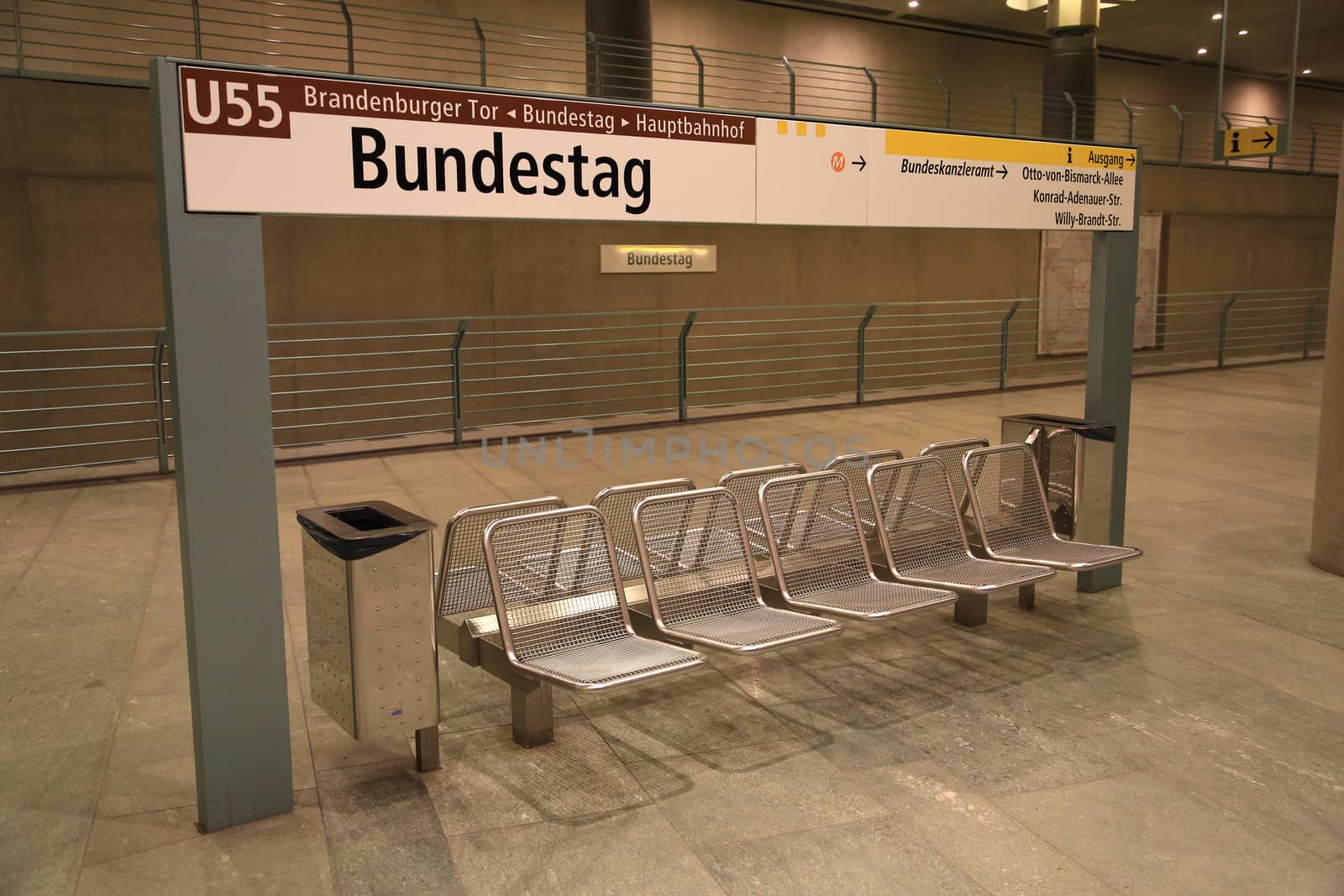 Bundestag is a Berlin U-Bahn station located on the U55