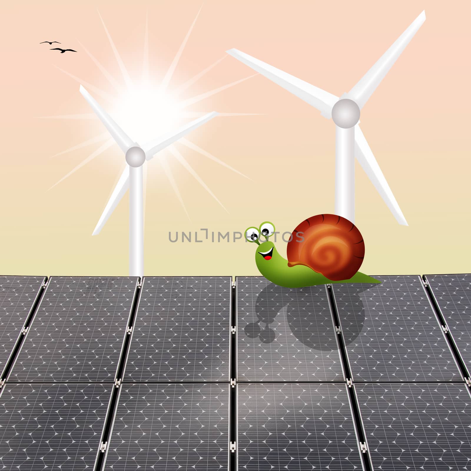 illustration of renewable energy