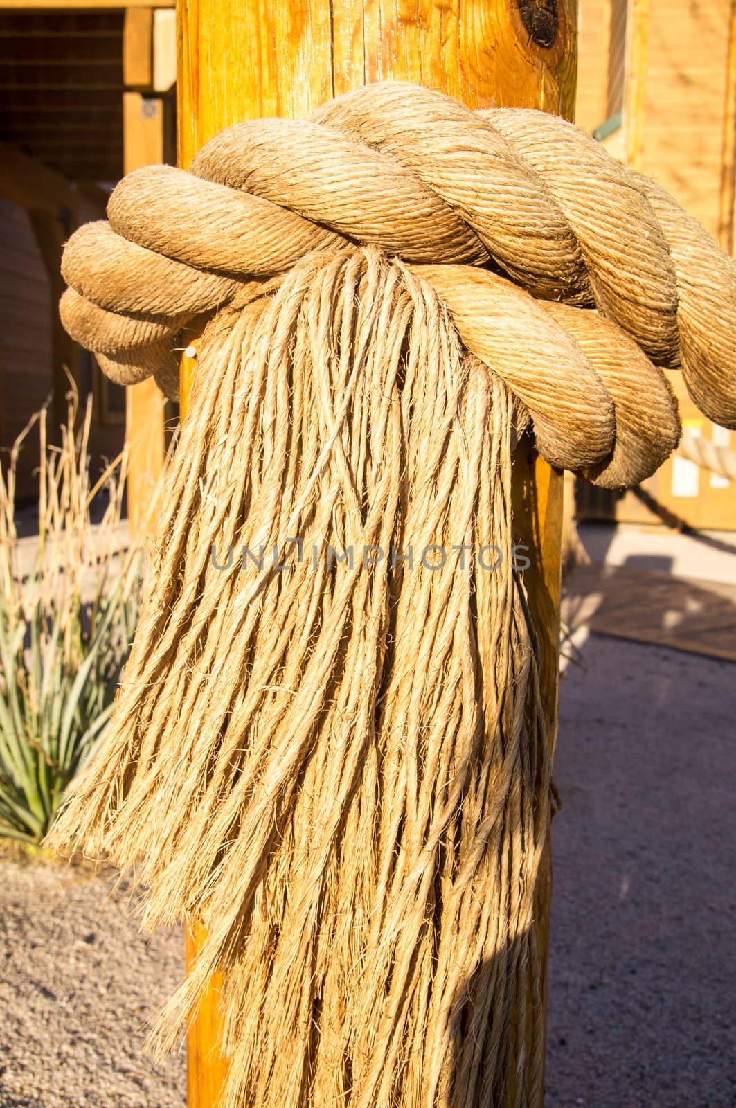 Fringed Rope on a Post