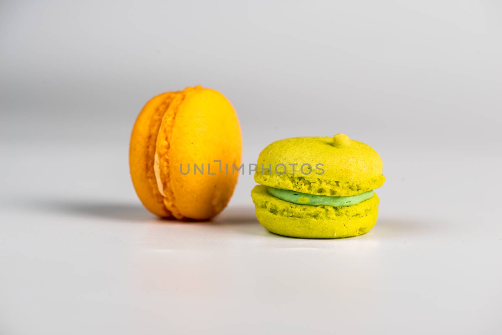 Delicious group of fresh and sweet  macarons isolated  