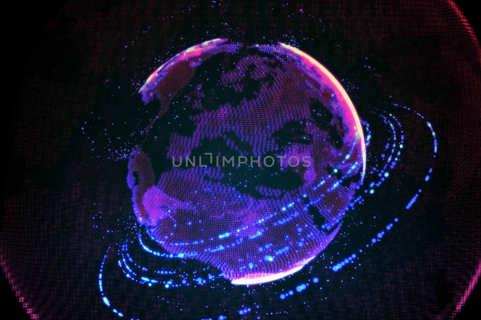 High technology globe. Concept of web and communication