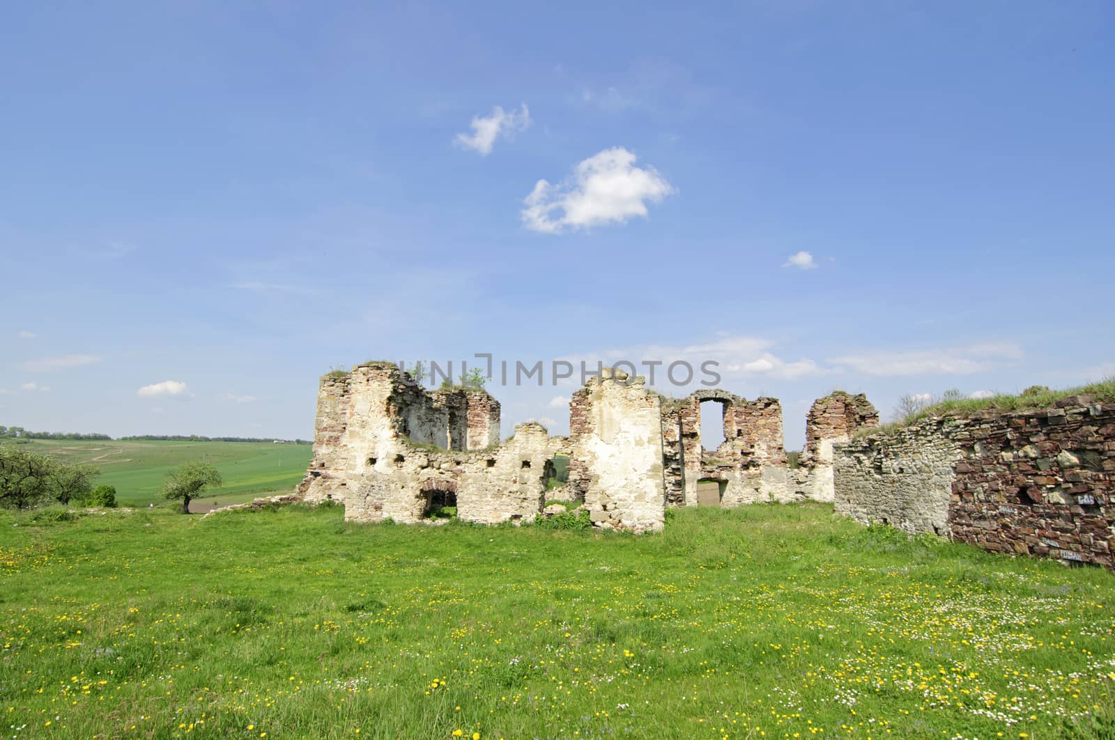 Ruins of old fortress in Buchach, Ternopil region, Ukraine