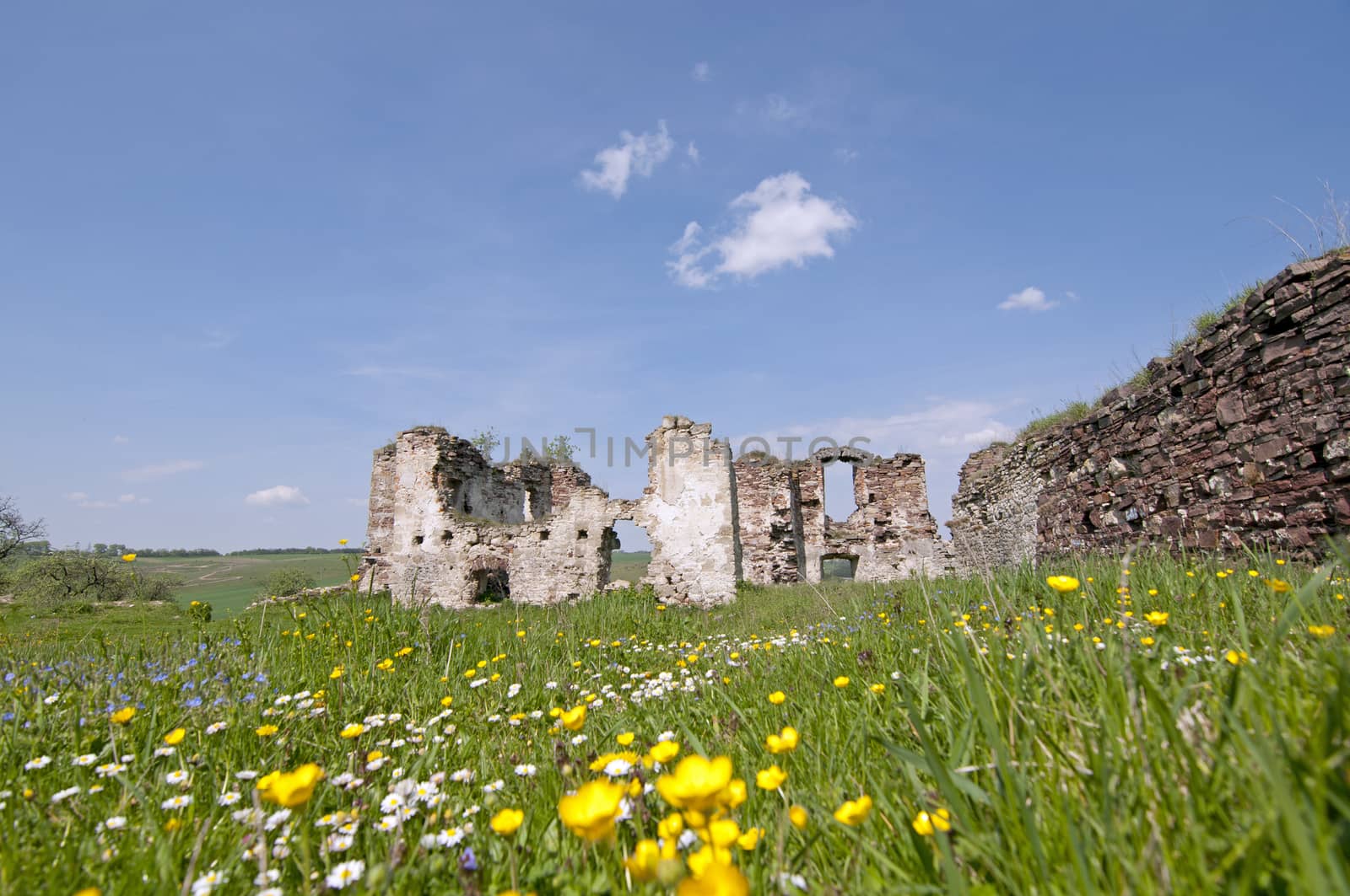 Ruins of old fortress in Buchach, Ternopil region, Ukraine