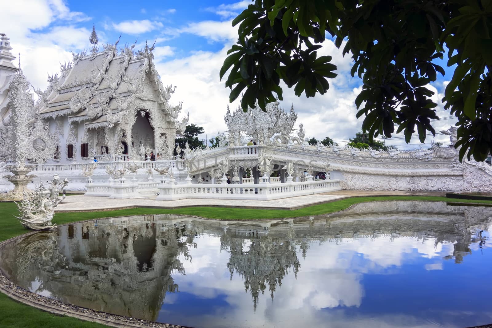 At White Temple, is a contemporary unconventional Buddhist temple in Chiang Rai, Thailand.