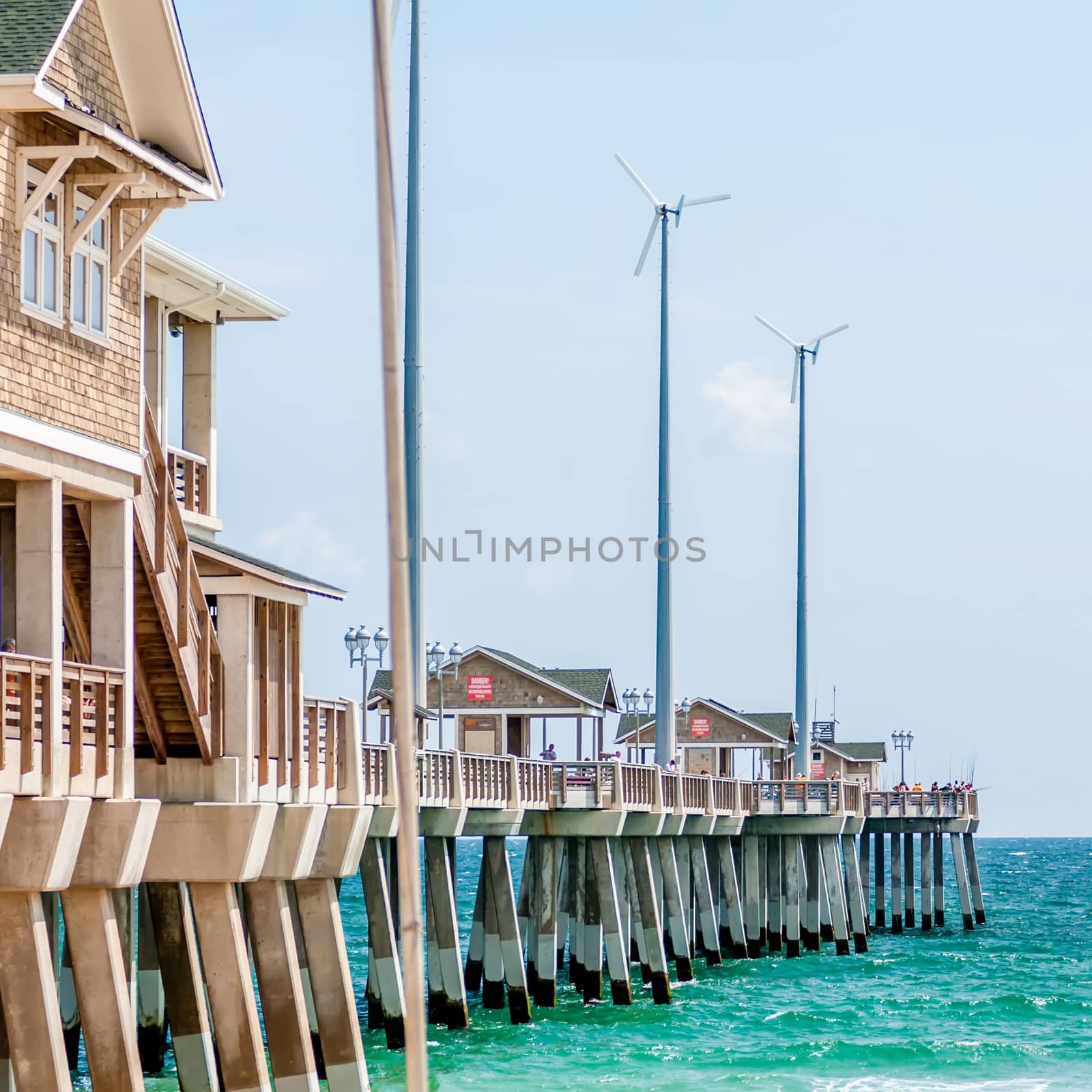 Jennette's Pier in Nags Head, North Carolina, USA. by digidreamgrafix