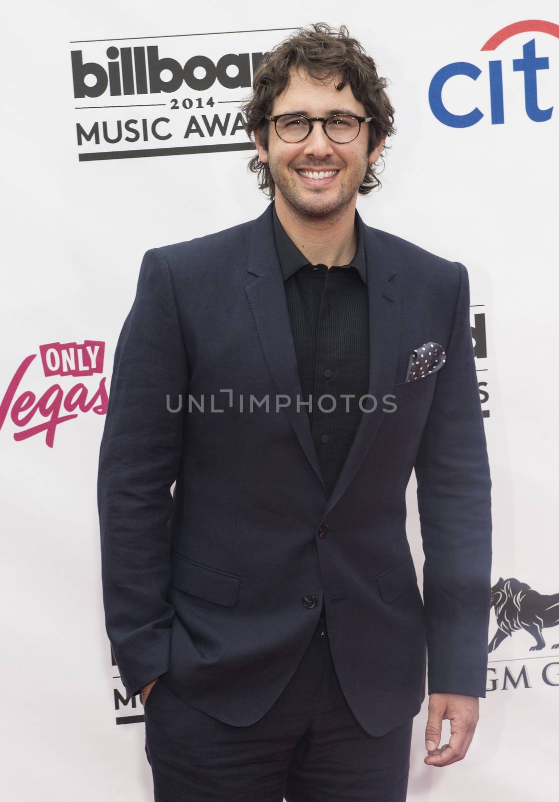LAS VEGAS - MAY 18 : Singer/songwriter Josh Groban attend the 2014 Billboard Music Awards at the MGM Grand Garden Arena on May 18 , 2014 in Las Vegas.