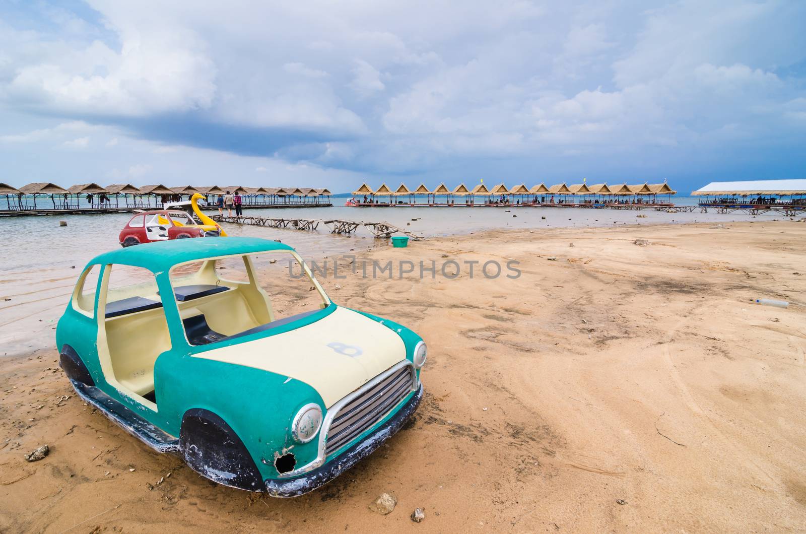 Water and sky in  the Reservoir embankment Sirinthorn Ubonratchatani Thailand