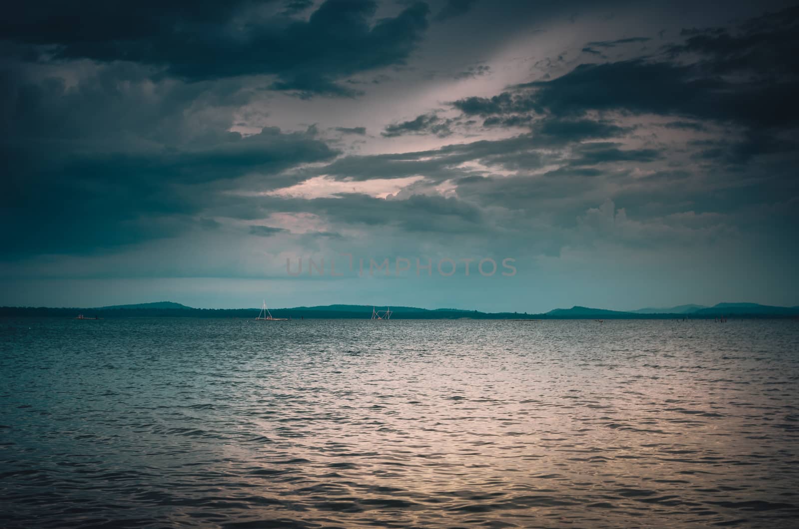 Water and sky in the Reservoir vintage by sweetcrisis