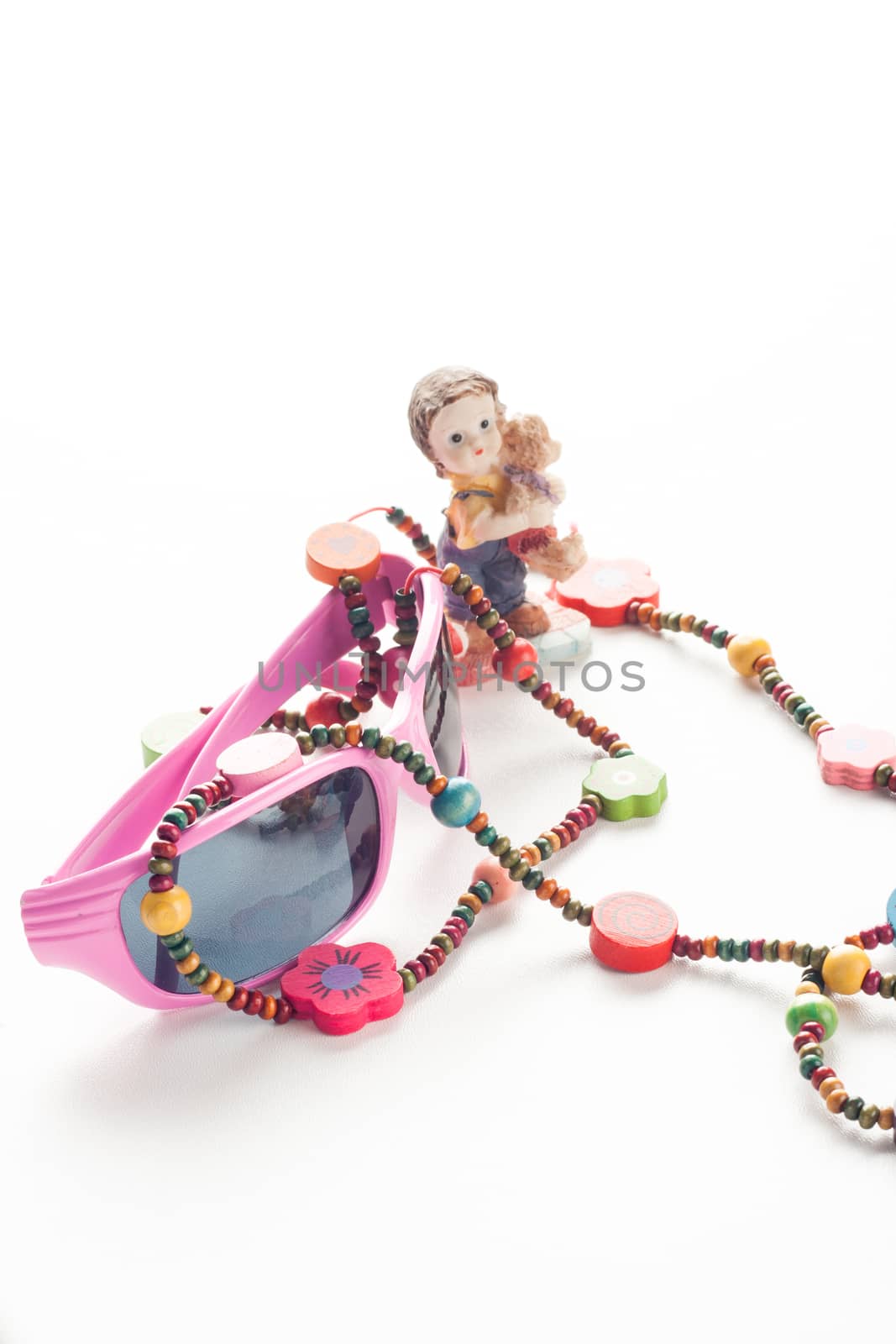 little girl fashion accessories, pink sunglasses, kid necklace