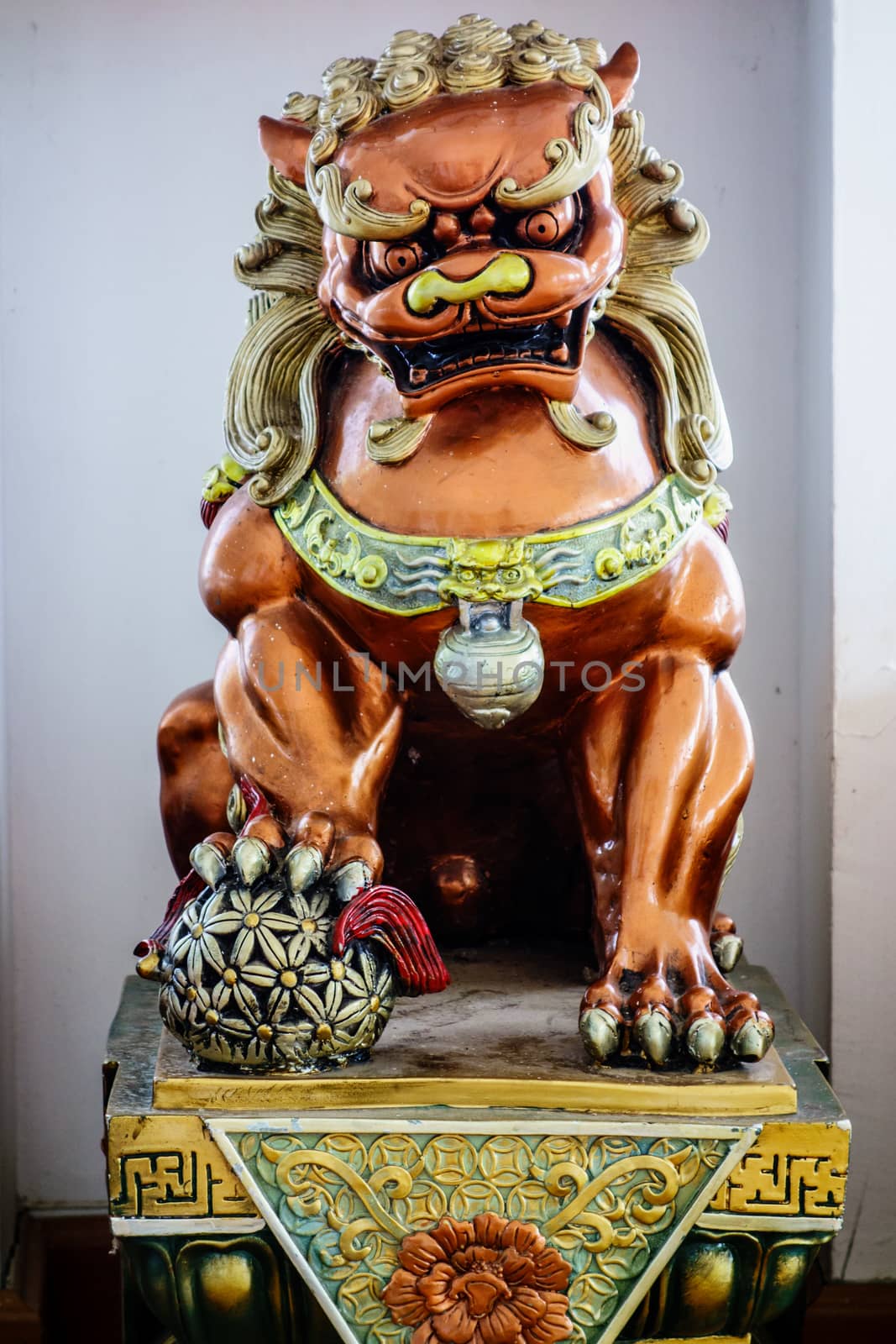 chinese style lion sculpture,Chiangrai,Thailand