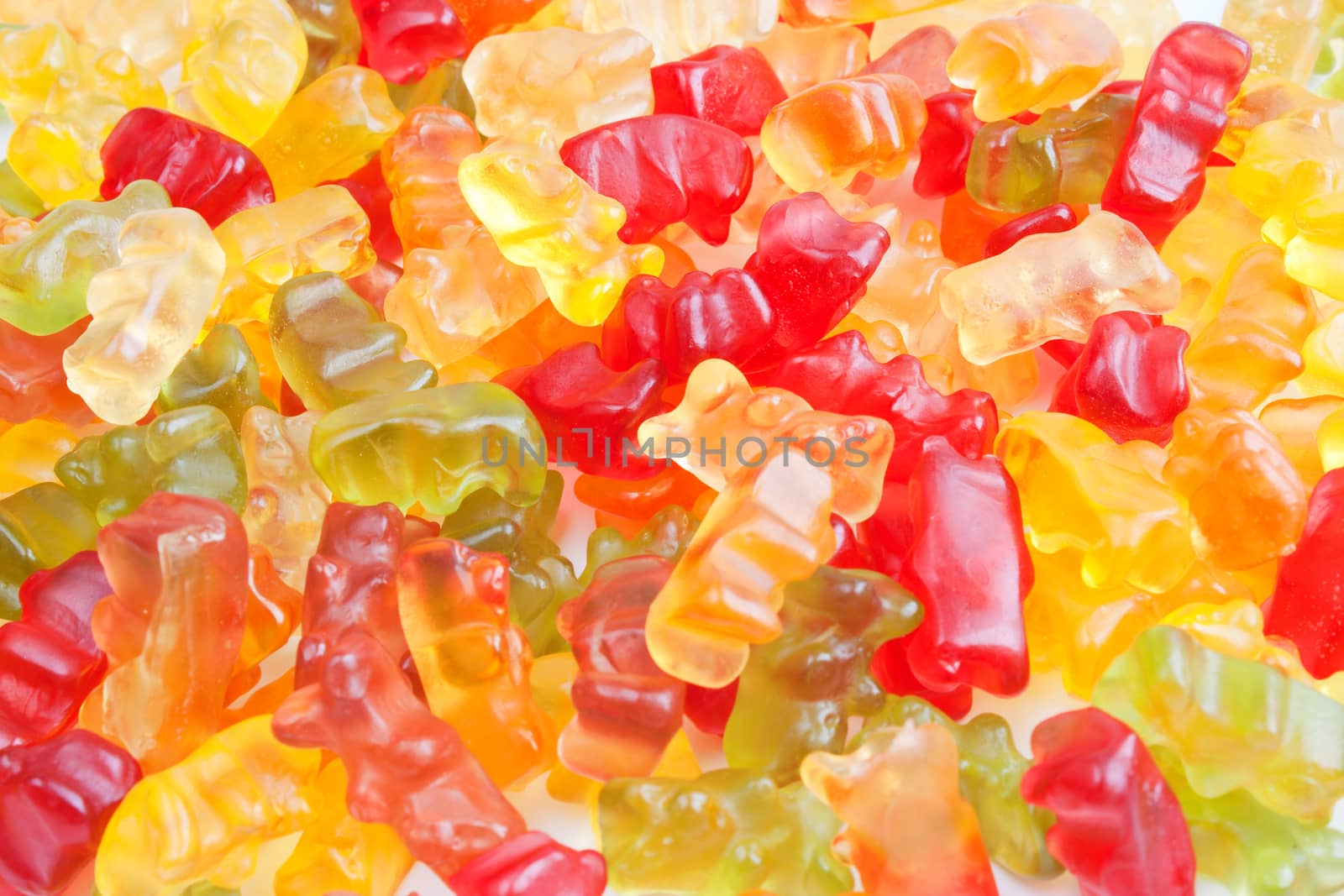 Colored jellied candy